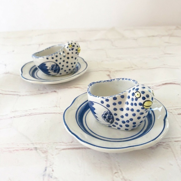 Tiffany & Co. Other - Tiffany & Co. Vintage 70’s Quimper Hen Egg cups